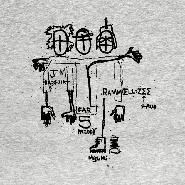 Three Amigos Doodle Black by Mijumi Doodles